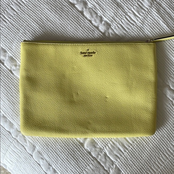 Kate Spade Yellow Leather Wristlet Clutch - Picture 1 of 7